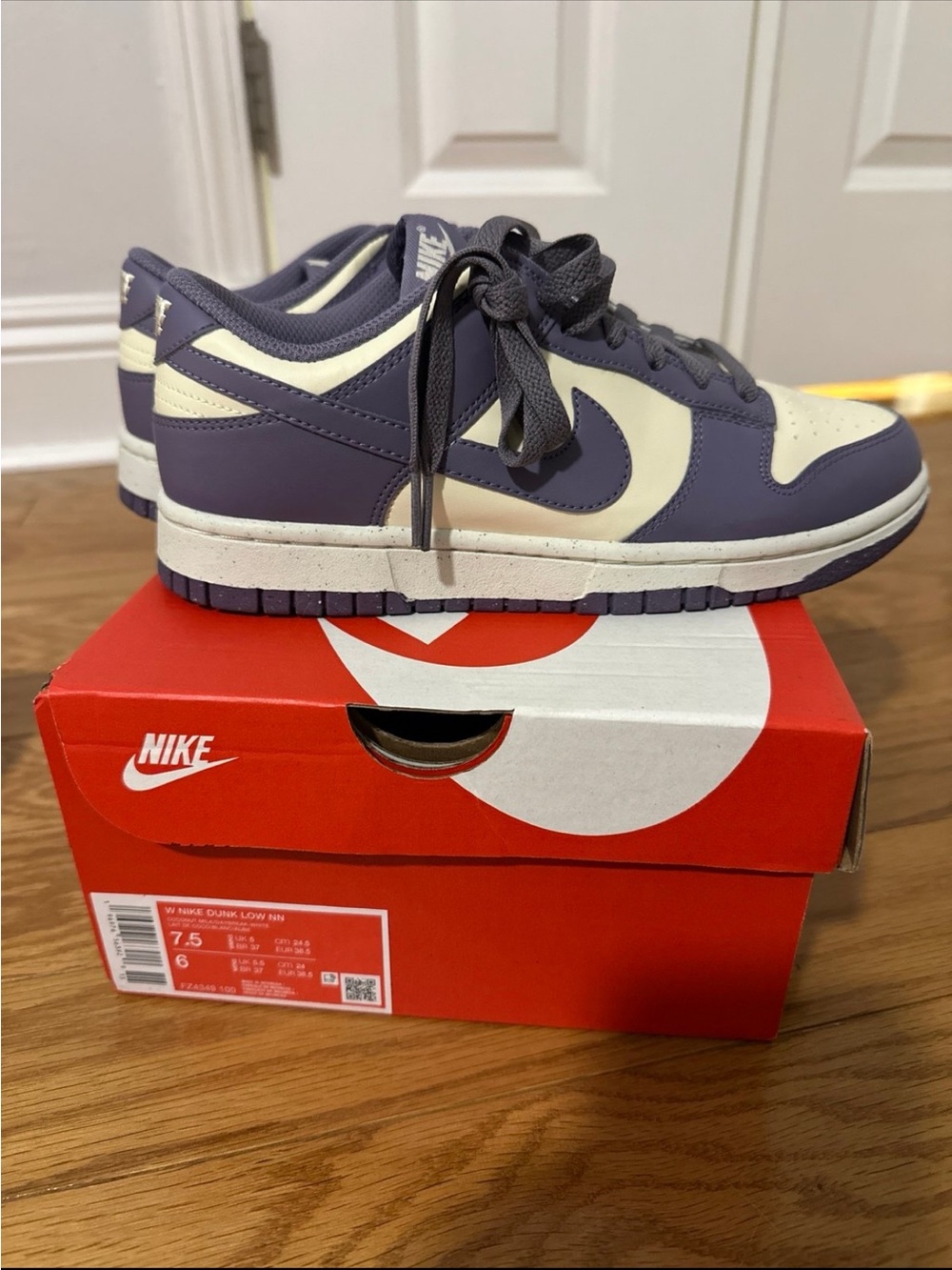 Nike Dunk Low — Purple & Cream Women's Sneakers